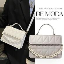 Shendy Vendy Women's Metal Chain One Shoulder Crossbody Bag - 香檳色 - 查看 3