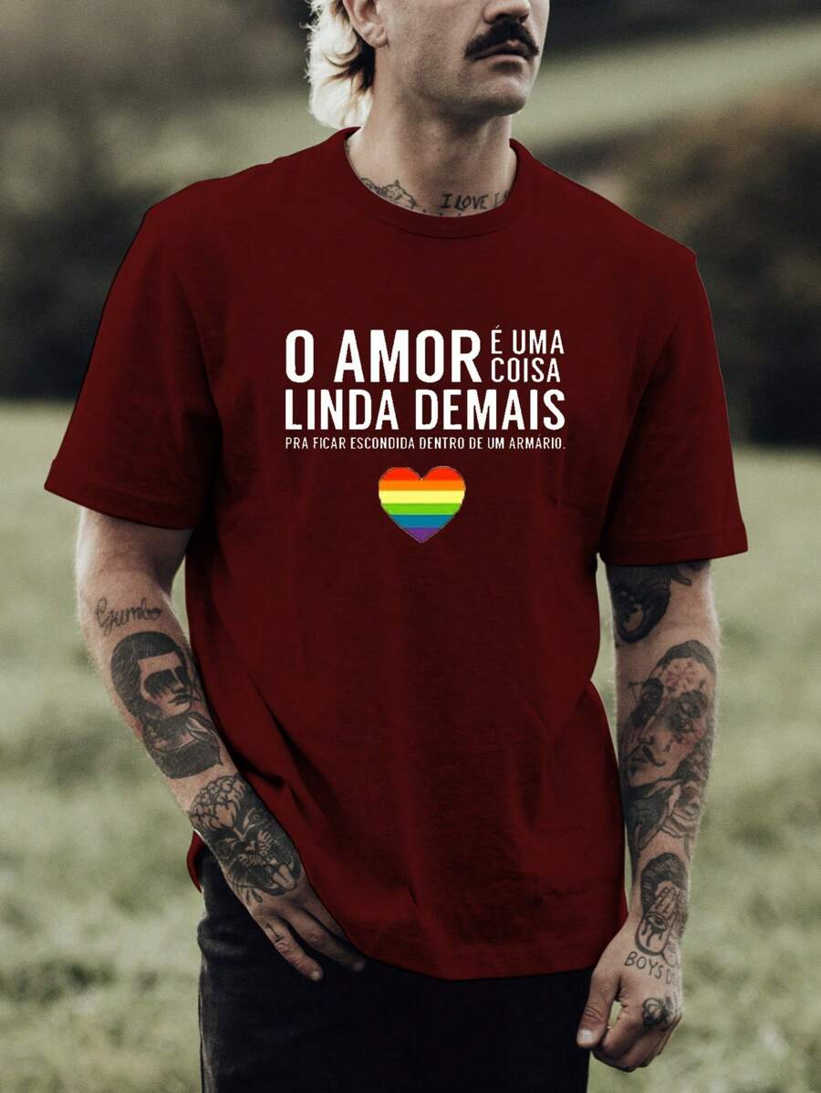 Men T-Shirts - Màu Đỏ Sâu - Xem 1