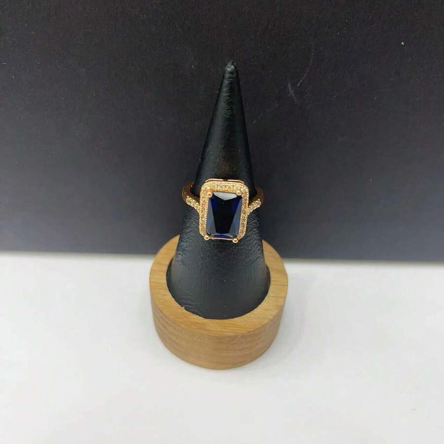 1 Pc 18K CHAMPAGNE GOLD PLATED RING: Three Colors, Pure Copper, Open-Ending For Women - 030057-red - View 1