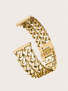 1 条不锈钢双水晶表带，时尚表带，兼容 Galaxy Watch 7/6/5/4