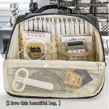 9層大容量鉛筆盒 美麗的帆布多功能鉛筆盒 學生鉛筆盒 學校用品文具攜帶方便 - 黑色 - 查看 7