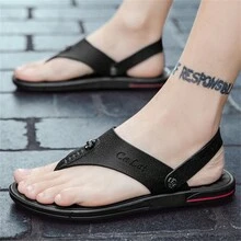 Nam Ngoài trời Giày lười Dép đi trong nhà Cho mùa hè , Chống trượt Đế mềm bờ biển Giày dép - màu đen - Xem 3