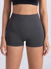 1Pc Women's Seamless Yoga Shorts, High-Waist, High Elasticity, Solid Color, Sports Shorts Shapewear Shorts Spandex Shorts Booty Shorts Stretchy Shorts Booty Shorts Women Boxer Shorts