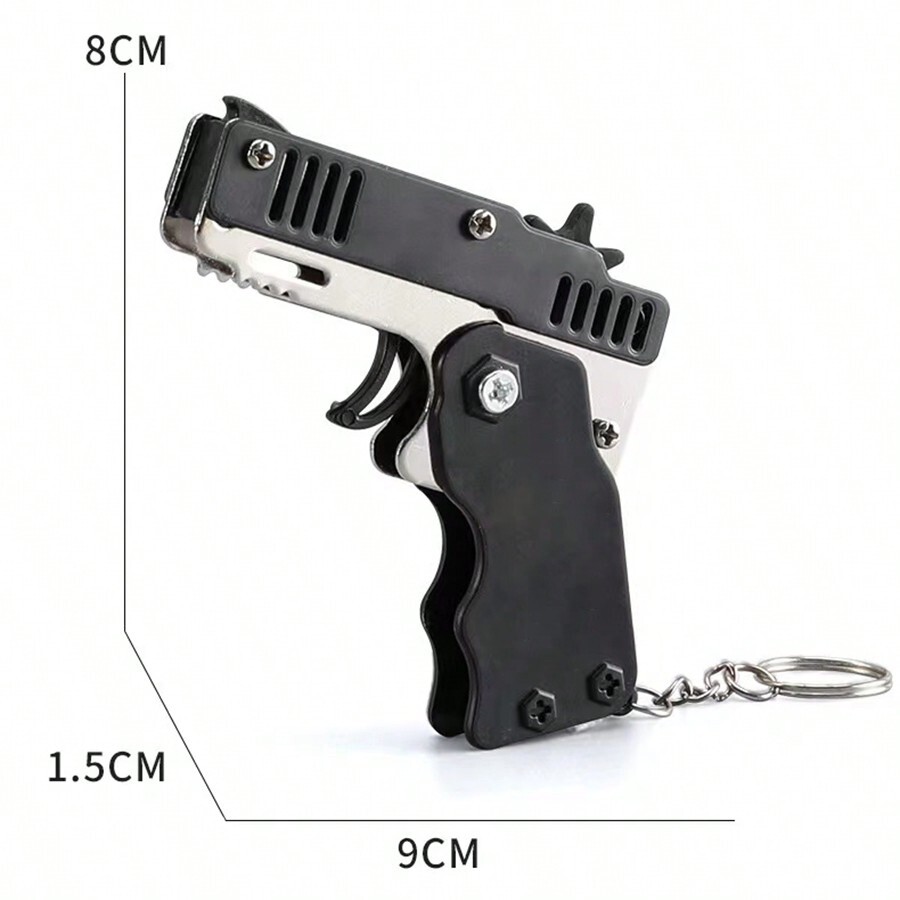 Christmas Decoration Metal Burst Rubber Band Toy Mini Folding