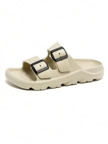 男士全季節防水防滑增厚底涼鞋 - 杏色 - 查看 2