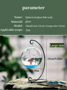 1個創意玻璃桌面魚缸,迷你玻璃花壇,多種風格的水耕種植 - 無色 - 查看 7