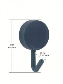 1pc Random Pastel Color Round Adhesive Hook, Multi-Functional, No Trace, Anti-Slip And No Drilling Required - Random Macaron Colors - View 3