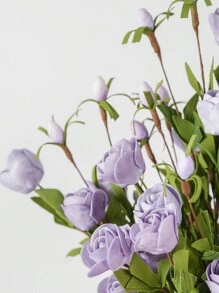 1 件/3 件牡丹仿真花装饰家居装饰适合派对 - 紫色 - 查看 5