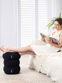 1pc Inflatable Foot Rest Pillow For Travel, Press-type Inflatable, Ultra Light Foldable, For Airplane Train For Car For Travel Business For Siesta, Adjustable Inflatable Footrest Stool For Men and Women Travel Essentials