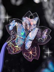 YUXIAN 2張/包蝴蝶拼貼手帳貼紙,復古裝飾貼紙,diy手工材料,適用於手機、筆記型電腦、配件、美學留言簿、廢紙日記、拼貼材料、計劃、創意藝術用品 - 紫色 - 查看 7