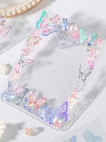 YUXIAN 2張/包蝴蝶拼貼手帳貼紙,復古裝飾貼紙,diy手工材料,適用於手機、筆記型電腦、配件、美學留言簿、廢紙日記、拼貼材料、計劃、創意藝術用品 - 紫色 - 查看 4