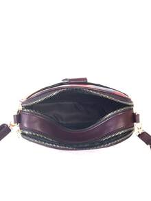 Fashionable Color Block Geometric Splicing Elegant Shoulder Bag For Daily Shopping And Streetwear - Blue - View 6