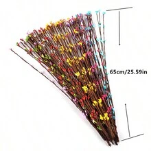 10 件/20 件漿果藤花環頭帶花環手工裝飾家居、節日、辦公室、花園、聖誕節 - 彩色 - 查看 2