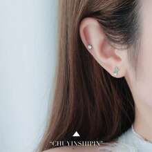 OMID 1對925純銀仙人掌造型耳環,鑲有鑽石細節,時尚、優雅、適合女性日常佩戴。 - 耳釘 - 查看 5