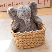 1pc Cute & Dumb Elephant Stuffed Animal, 3 Sizes Soft Plush Toy, Grey Pillow Cushion, Birthday/New Year's Gift