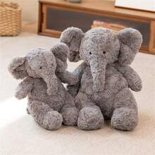 1pc Cute & Dumb Elephant Stuffed Animal, 3 Sizes Soft Plush Toy, Grey Pillow Cushion, Birthday/New Year's Gift
