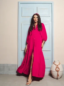 Women Dresses - Màu Hồng Tươi - Xem 2