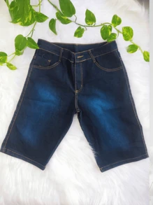 Men Shorts - 深色水洗藍 - 查看 6