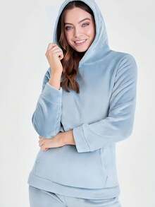 Conjuntó de pans tipo Teddy de dos piezas PS-23 invierno, Pans de invierno - Azul - Ver 2