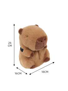 汽車面紙盒,毛絨泰迪熊椅背扶手收納袋,可愛卡通掛式面紙盒,四季通用適合女性使用 - 棕色 - 查看 2