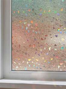 1捲彩色玻璃防護窗戶膜,控制室內熱量的霧面貼紙,用於家庭辦公室3d安全玻璃,阻擋陽光 - 薑色 - 查看 1