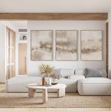 3入組帆布海報,現代藝術,抽象畫,米色抽象壁藝術,適合客廳,廚房,裝飾牆藝術,家居裝飾,壁藝術,房間裝飾,房間裝飾,無框 - 彩色 - 查看 6