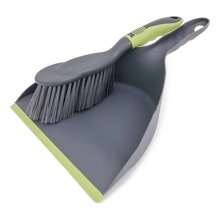 1set Desktop Broom And Dustpan Set, Suitable For Bedside Sweeping And Children's Room Sweeping, Including Hand Broom And Dustpan Set, For Cleaning Kitchen, Floor, Table And Animal Cage - Grey - View 1