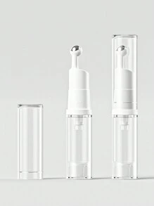1 pièce Bouteille sous vide en acier inoxydable avec boule métallique, contenant cosmétique rechargeable de 5 ml/10 ml/15 ml