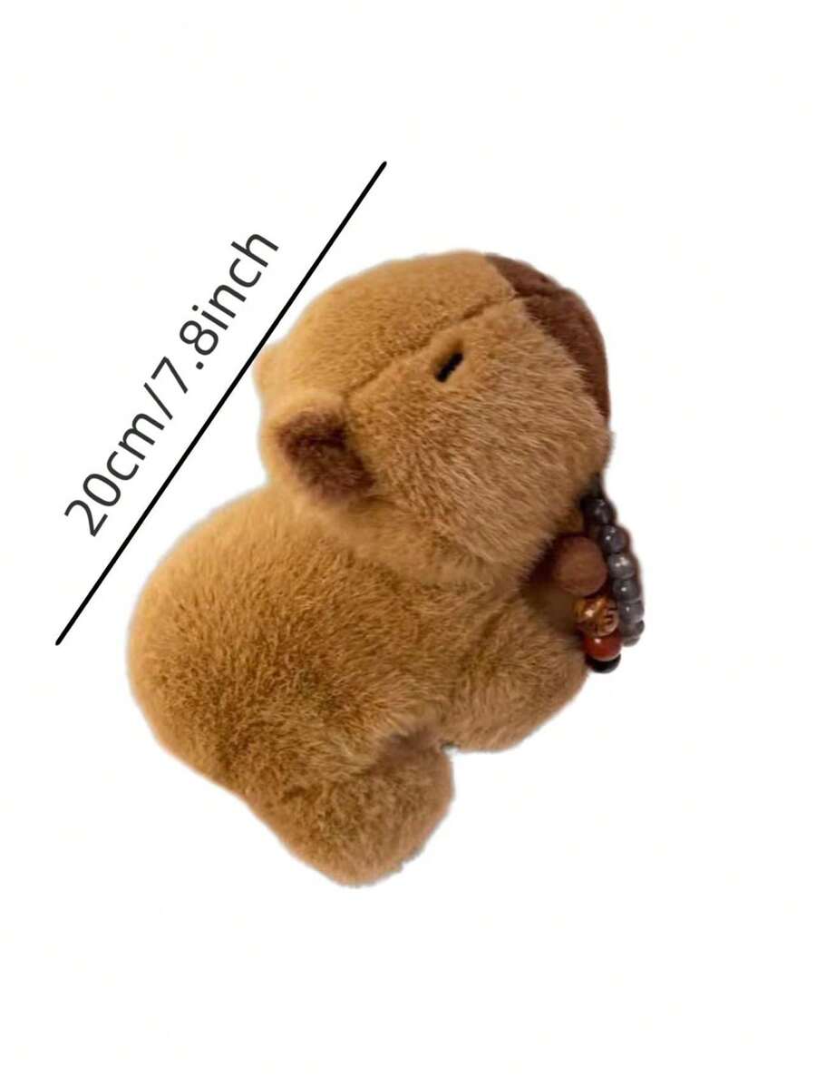 1pc Soft Stuffed Capybara & Otter Plush Toy With Slap Bracelet Design