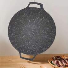 1 Pieza Sartén Antiadherente De Hierro Fundido (con Bolsa De Almacenamiento) Y Bandeja De Pizza, Sartén Antiadherente De Doble Mango Para Cocinar A La Parrilla Dosa, Pan De Maíz, Sartén Redonda A La Parrilla, Sartén Circular A La Parrilla, Con Mango, Sartén Multifuncional Para Carne, Panqueques Y Accesorios De Cocina