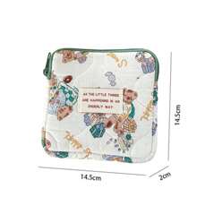 衛生棉儲物袋，可愛的韓國包，可用於、珠寶、卡片、小型化妝品等物品的組織收納，儲物袋化妝包化妝品組織器 - 粉色 - 查看 4