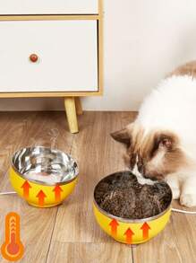 1pc USB Constant Temperature Heating Bowl 450ml Cat/Dog Lover Gift And Dog/Cat Mom Love Cat Lover Gift And Cat Mom Love And Dog Lover Gift And Dog Mom Love Drinking Water Bowl,Suitable For Cat Lover Gift And Cat Mom Loves And Dog Lover Gift And Dog Mom Loves To Thaw Food And Winter Food Heating ,No Shift Will Not Upset, USB Style,No Adapter