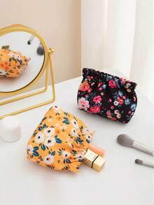 口紅收納袋,便攜自動封閉印花化妝袋,迷你包,鑰匙袋手提包。 - 小藍花 - 查看 6