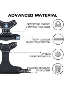 Dog Harness For Small And Medium Dogs, Adjustable Escape-Proof Pet Vest Harness - Black - View 4