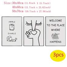 3入組有趣的浴室壁畫帶有幽默且臭氣熏天的引言,用於裝飾 - 彩色 - 查看 3