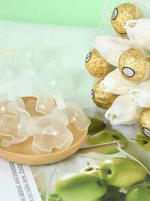 20 cái/bộ DIY Kẹo & Sô cô la Hoa Đứng , Với 10 Trong suốt Trái bóng & 10 Cây tre Gậy Hoa Đứng Bộ , Buổi tiệc & Sinh nhật Bó hoa Trang trí Chất liệu Gói hàng - trong suốt - Xem 10