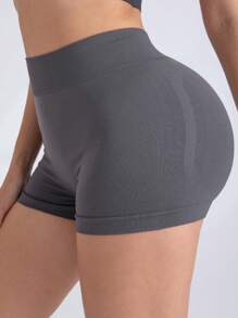 1Pc Women's Seamless Yoga Shorts, High-Waist, High Elasticity, Solid Color, Sports Shorts Shapewear Shorts Spandex Shorts Booty Shorts Stretchy Shorts Booty Shorts Women Boxer Shorts