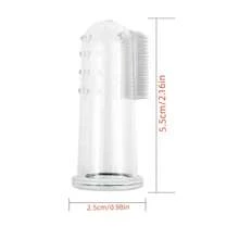 1入組軟質寵物指套牙刷,泰迪狗牙狀況改善、牙垢清潔、去口臭牙齒護理工具,適用於狗狗貓咪,矽膠寵物用品 - 無色 - 查看 2