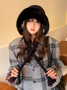 1 Miếng Của phụ nữ Đúng mốt Màu thuần Đơn giản Sang trọng Mũ len Với Tính hai mặt , Màu hồng , Mùa Đông Ngoài trời Dày Ấm áp Phức tạp Tai Sự bảo vệ Mũ , Thích hợp Đối với Sử dụng hàng ngày Dễ thương - Hồng - Xem 2