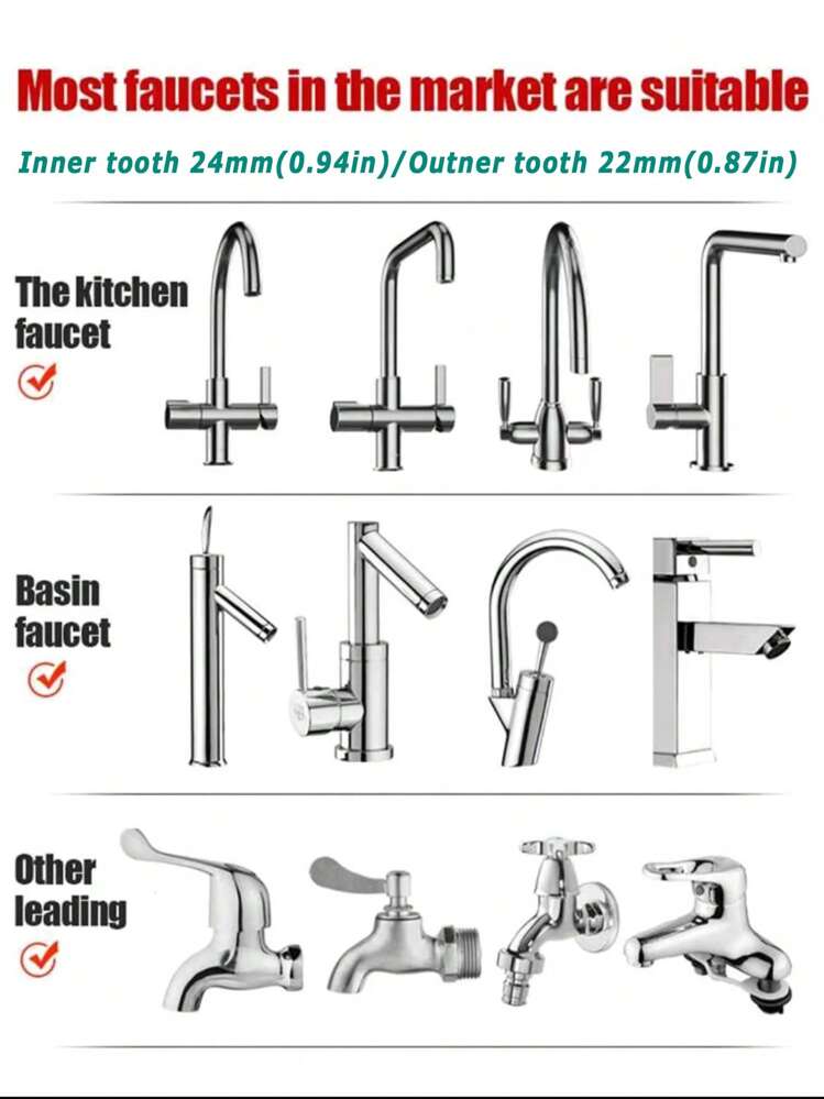 قطعة واحدة صنبور مقاوم للرذاذ موسع مع مزدوج قابل ل...