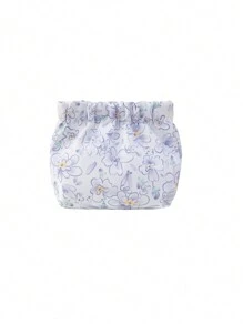 口紅收納袋,便攜自動封閉印花化妝袋,迷你包,鑰匙袋手提包。 - 小藍花 - 查看 1