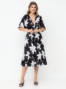 Women Dresses - 黑與白 - 查看 1