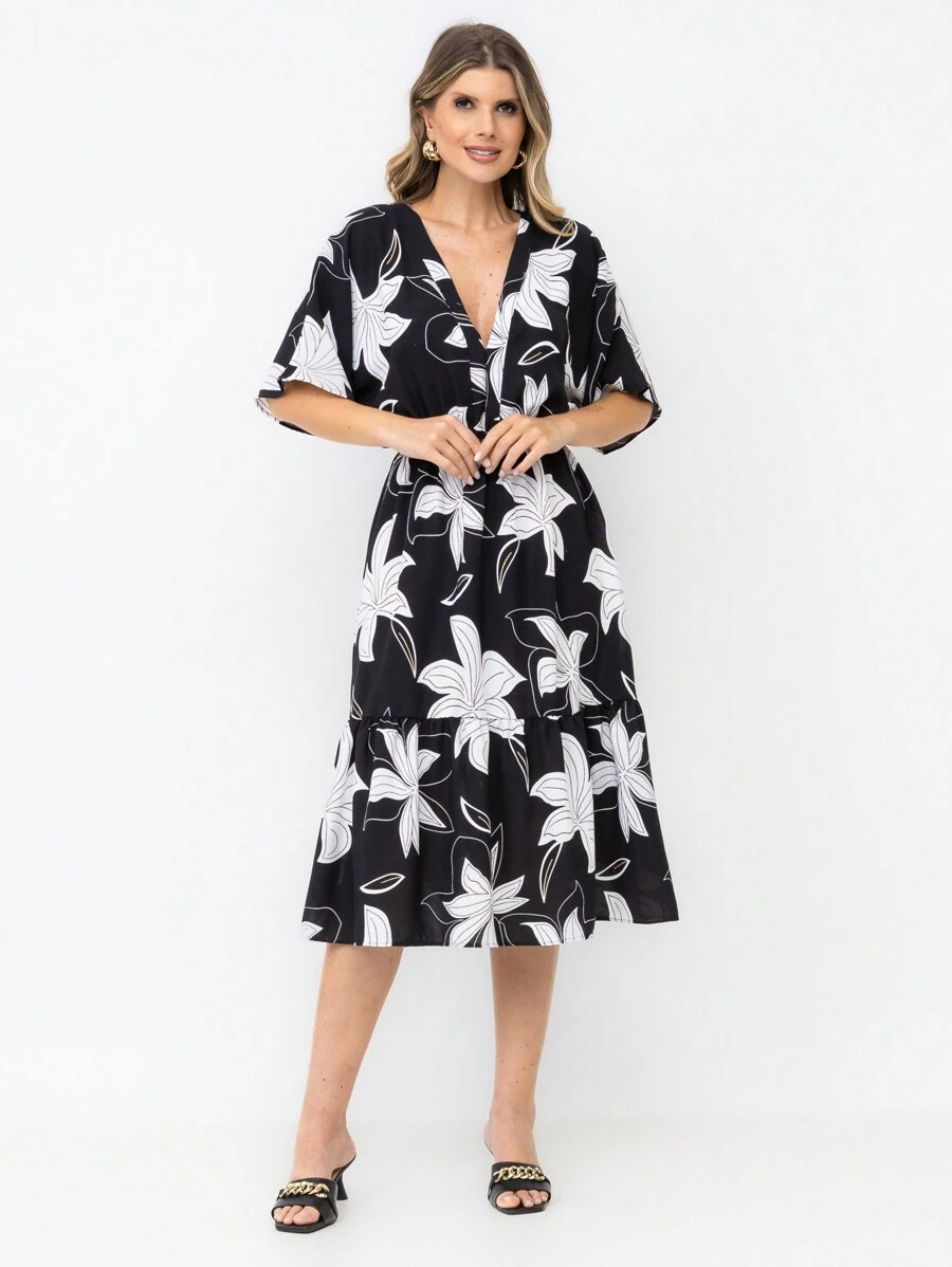 Women Dresses - 黑與白 - 查看 1