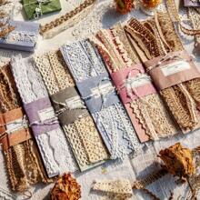 1包含18張混合材料,包括花邊日記裝飾紙、diy裝飾拼貼材料、個性化剪貼簿材料等,適用於創意學校文具用品 - 綠色 - 查看 9