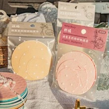 1包24入圓形記事本素材用紙,適用於diy剪貼簿,手帳寫作,計劃,文具用品 - 紅色 - 查看 9