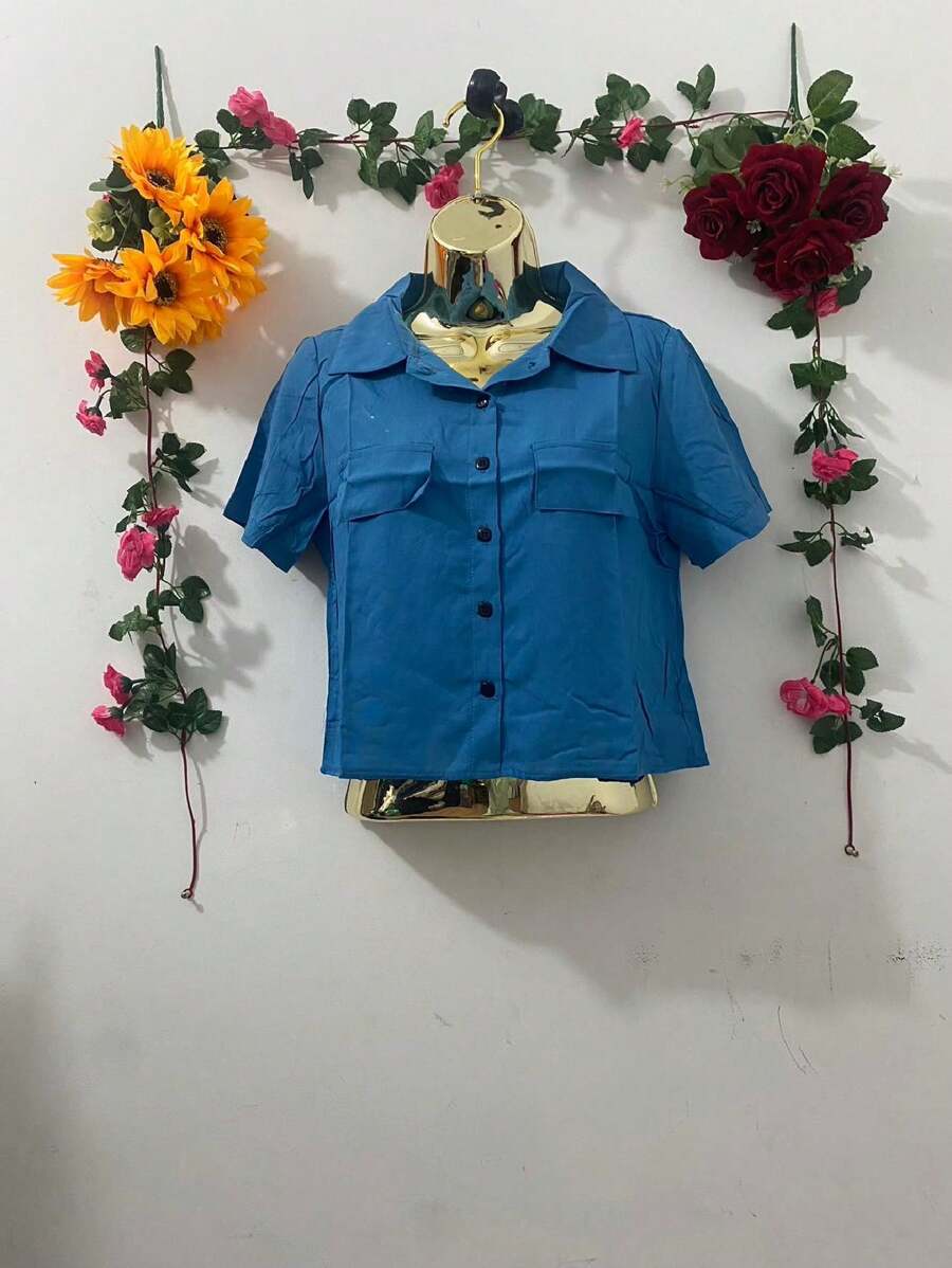 Women Tops - 藍色 - 查看 1