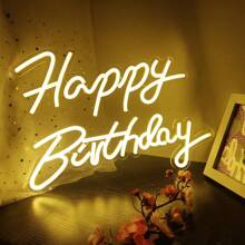 Happy Birthday Neon Sign Dimmable Light Neon Happy Birthday Sign Happy Birthday Led Sign Happy Birthday Light Up Sign Happy Birthday Sign For Backdrop Birthday Party Decoration - Warm White - View 7
