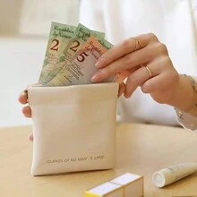 1 件簡約迷你收納包,便攜式旅行耳機包,多功能收納包,便攜式化妝收納包,現代字母圖形家居化妝收納包 - 黑色 - 查看 6