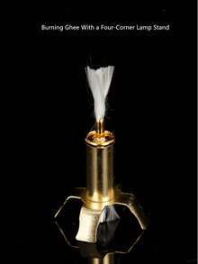 1 件玻璃纤维灯芯油灯油灯 DIY 灯芯黄油煤油灯灯芯油灯灯芯合金灯芯铜支架 - 金色 - 查看 4