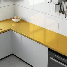 1卷金色不銹鋼電器接觸紙,金色刷紋金屬外觀壁紙,不銹鋼自粘式防水壁紙,diy櫥櫃襯裡裝飾 - 金色 - 查看 6